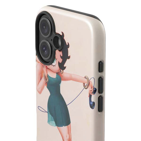 Betty Boop On the Phone iPhone 16 Plus Impact Case